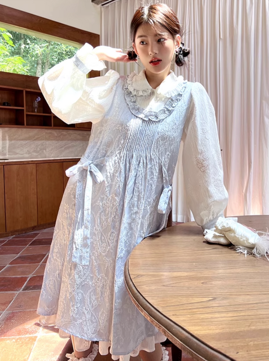 アイスブルールーズフェイクツーピースワンピース