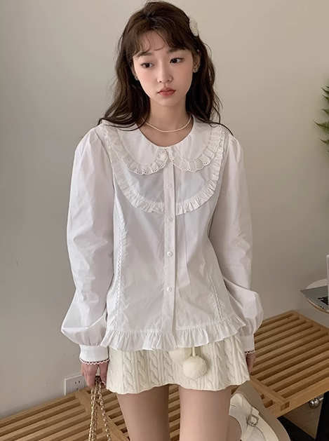 Baby Doll Pure White Blouse