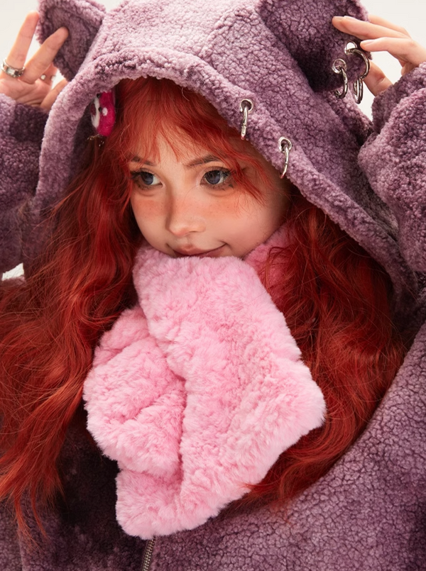 Solid color boa scarf