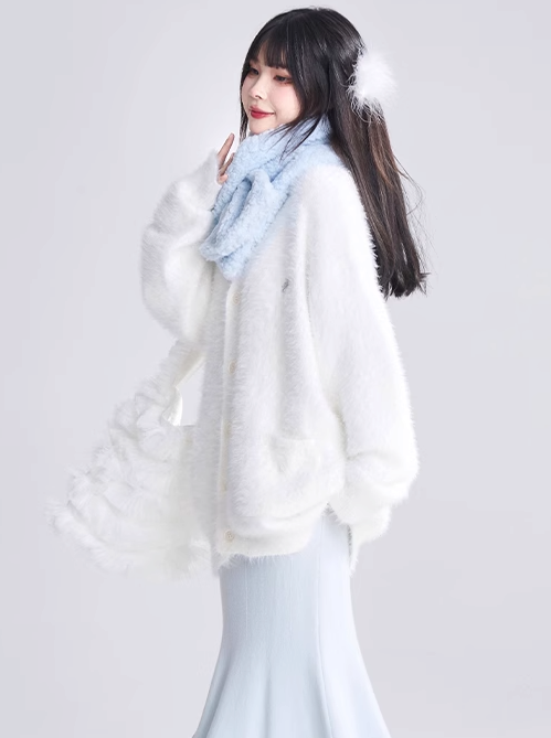 Solid color boa scarf