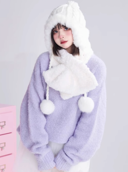 Solid color boa scarf