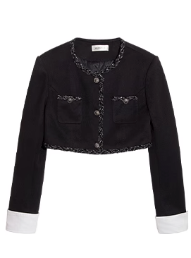 Dinner focus ribbon blouse + suspender skirt