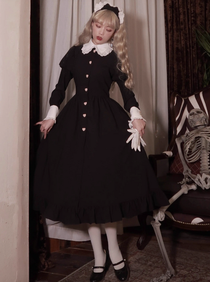 Long Volume Dress + Maid Frill Aplon [Reservation Product]