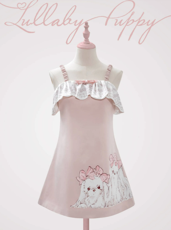 クリームマルチーズガーリーキャミソールワンピース【予約商品】