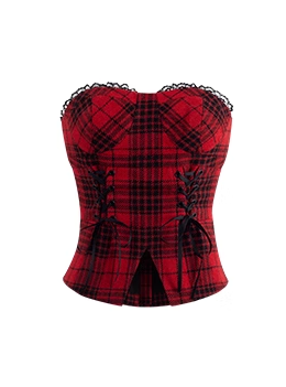 Race chabe top + high waist chu skirt [Reserved product]