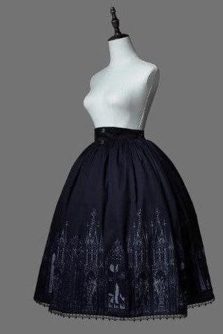 [Reservations] Wolf Hunter Series Gothic Cloak Halter Ribbon Dress Suit