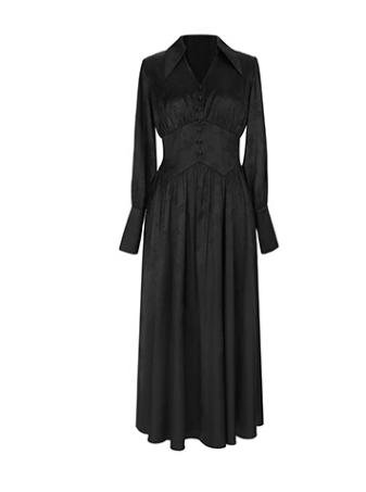 Waist Mark Long Mode Jacquard Dress