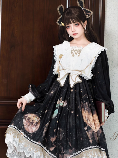 Galaxy Fantasy Thorn Rose Dairy in Lolita Dress
