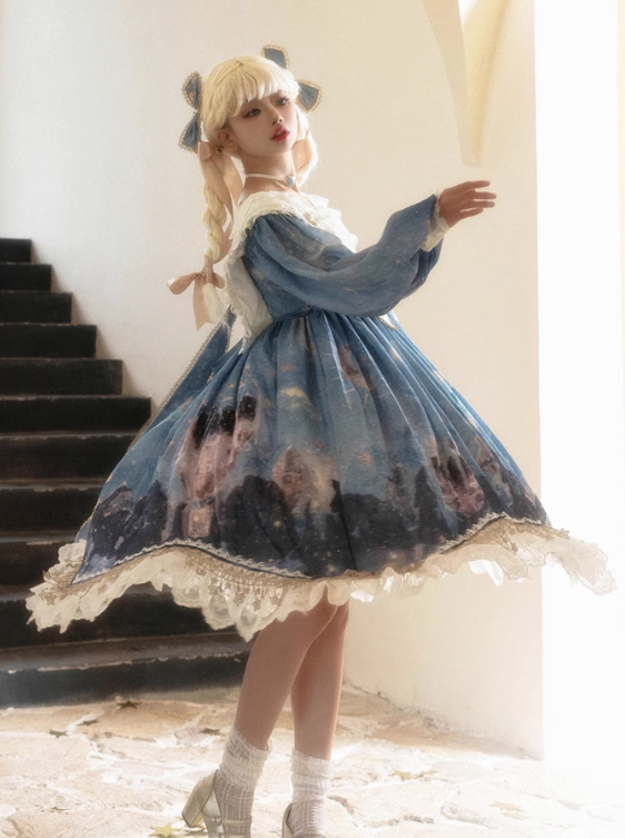 Galaxy Fantasy Thorn Rose Dairy in Lolita Dress