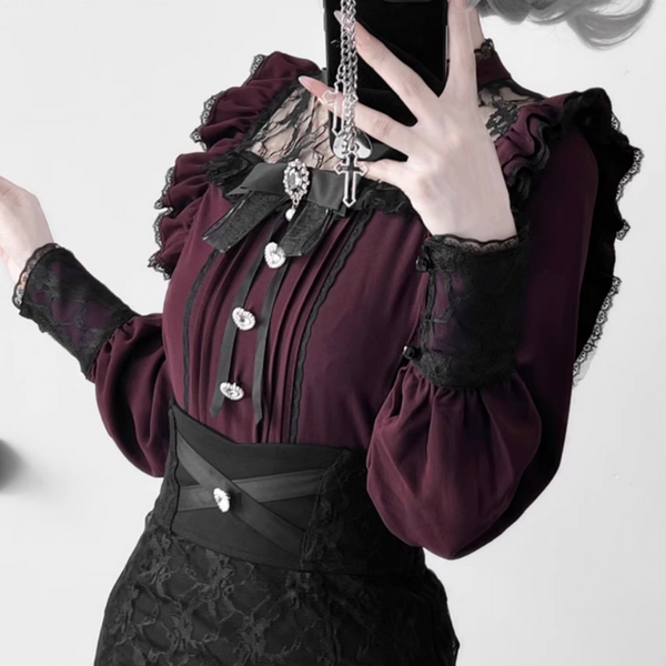 [Deadline for reservations: April 9] Frilled Ribbon Shirt Dark Mermaid Skirt Setup