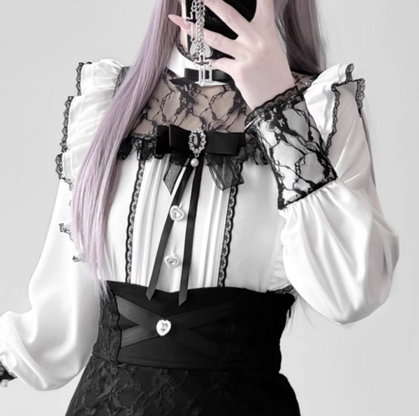 [Deadline for reservations: April 9] Frilled Ribbon Shirt Dark Mermaid Skirt Setup