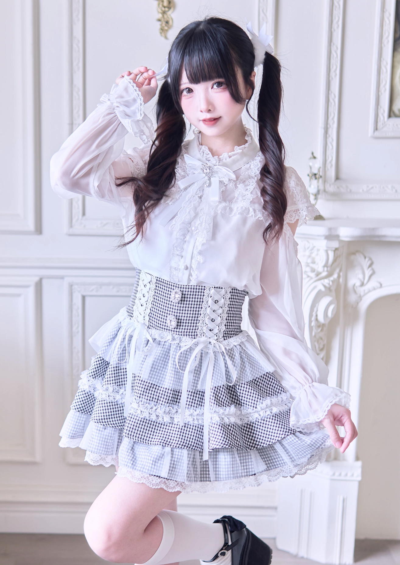 Sweet Ribbon Lace Cake Skirt