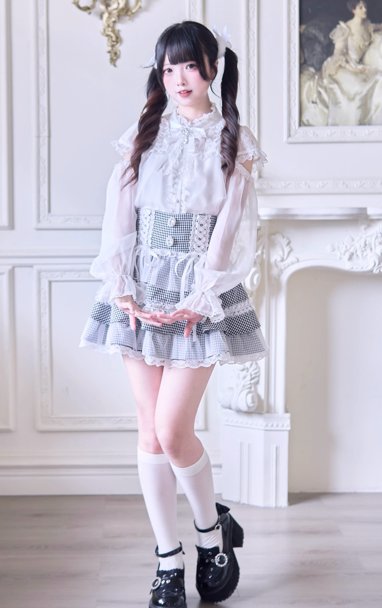 Sweet Ribbon Lace Cake Skirt