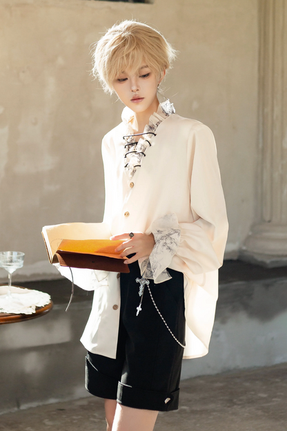 【予約商品】ブランディフレンチシリーズプリンスエレガントショートスリーブシャツ＋ロングスリーブシャツ