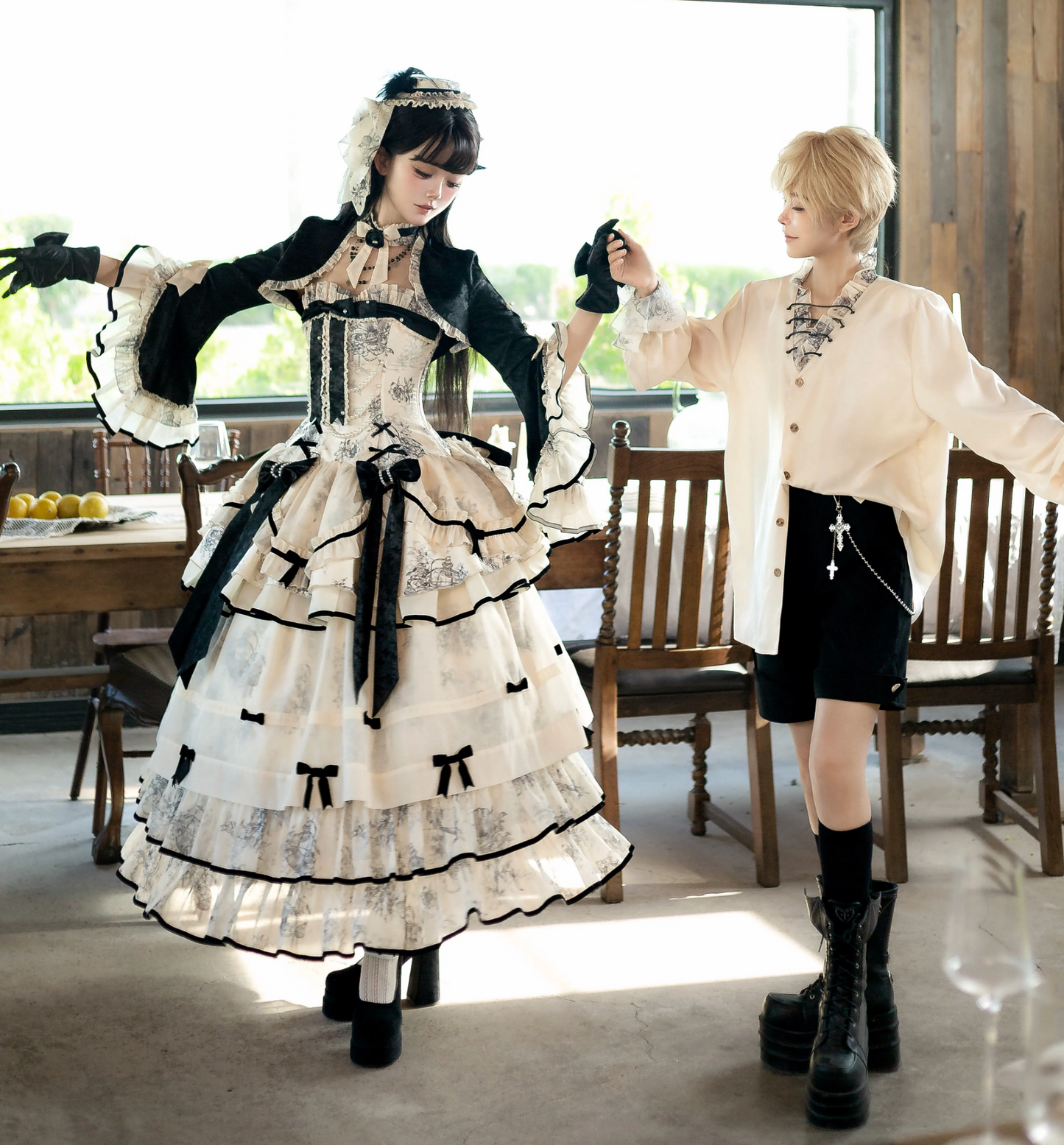 【予約商品】ブランディフレンチシリーズプリンスエレガントショートスリーブシャツ＋ロングスリーブシャツ