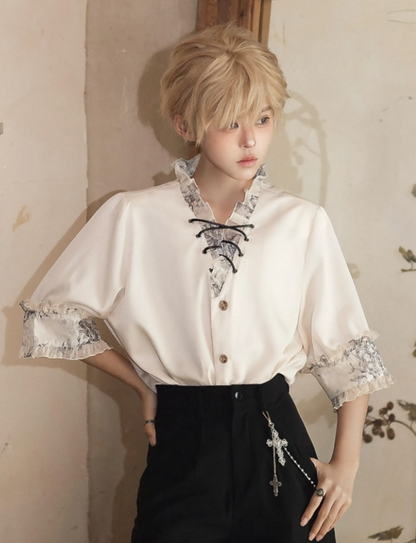 【予約商品】ブランディフレンチシリーズプリンスエレガントショートスリーブシャツ＋ロングスリーブシャツ