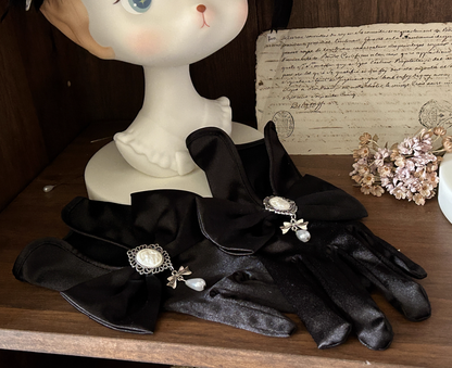 [Pre-order item] Brandy French Pearl Elegant Bustier Dress + Long Skirt + Black Jacquard Jacket + Complete Accessories