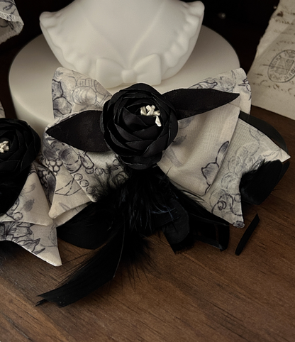 [Pre-order item] Brandy French Pearl Elegant Bustier Dress + Long Skirt + Black Jacquard Jacket + Complete Accessories