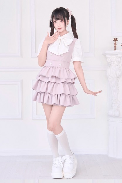 【予約商品】レースリボンシャツ＋サスドレス2WAYスイート&スパイシー