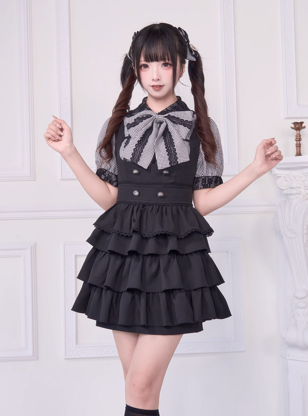 【予約商品】レースリボンシャツ＋サスドレス2WAYスイート&スパイシー