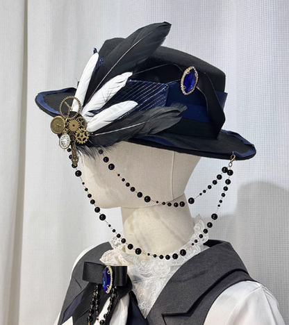 [Pre-order Deadline: November 9] Steampunk Prince Vest Shorts Cape Suit Set + Hat + Complete Accessories
