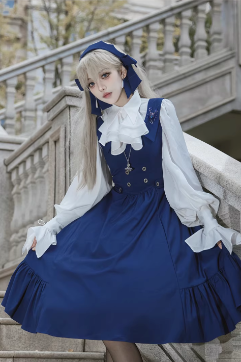 【12月9日予約締切】スプリットカラーエレガントバックレースアップドレス