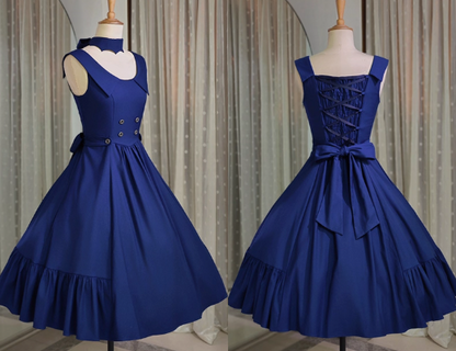 【12月9日予約締切】スプリットカラーエレガントバックレースアップドレス