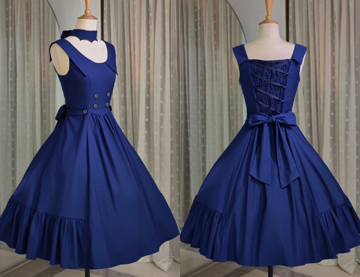 【12月9日予約締切】スプリットカラーエレガントバックレースアップドレス