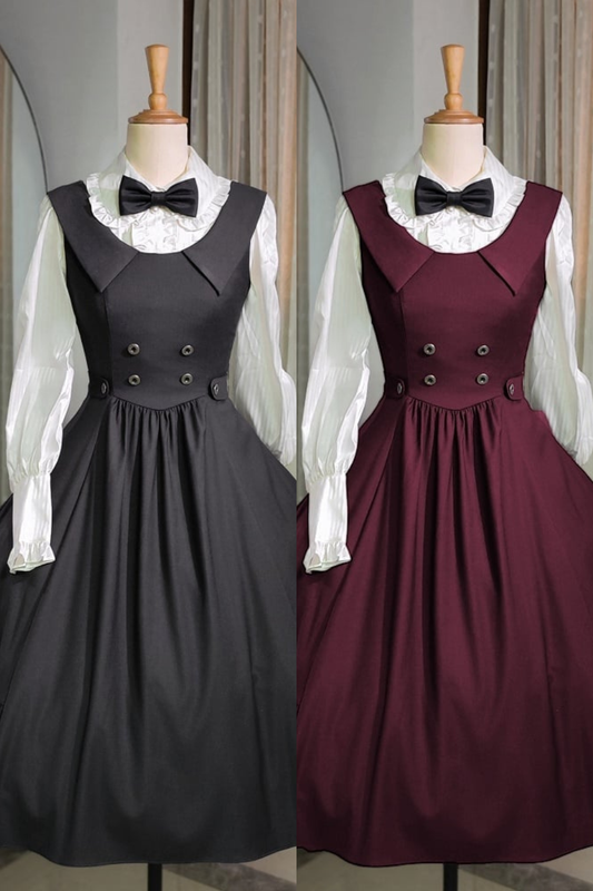 【12月9日予約締切】スプリットカラーエレガントバックレースアップドレス