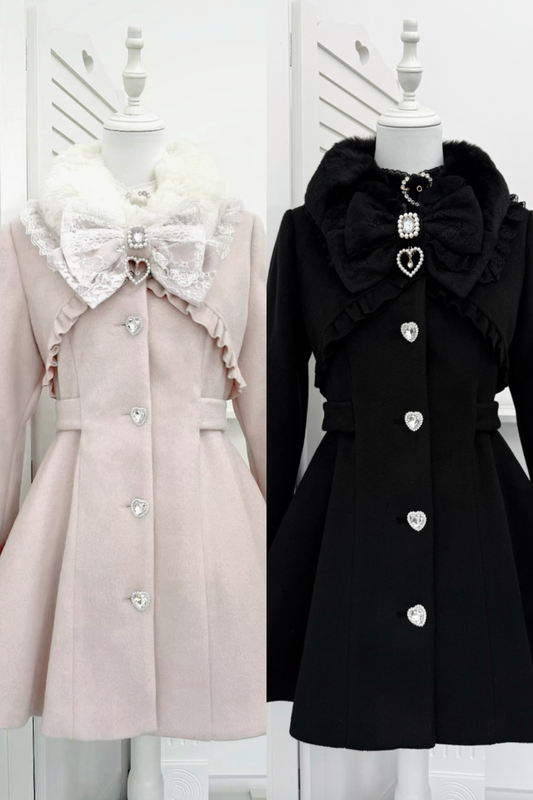 リボンウエストマークフレアコート