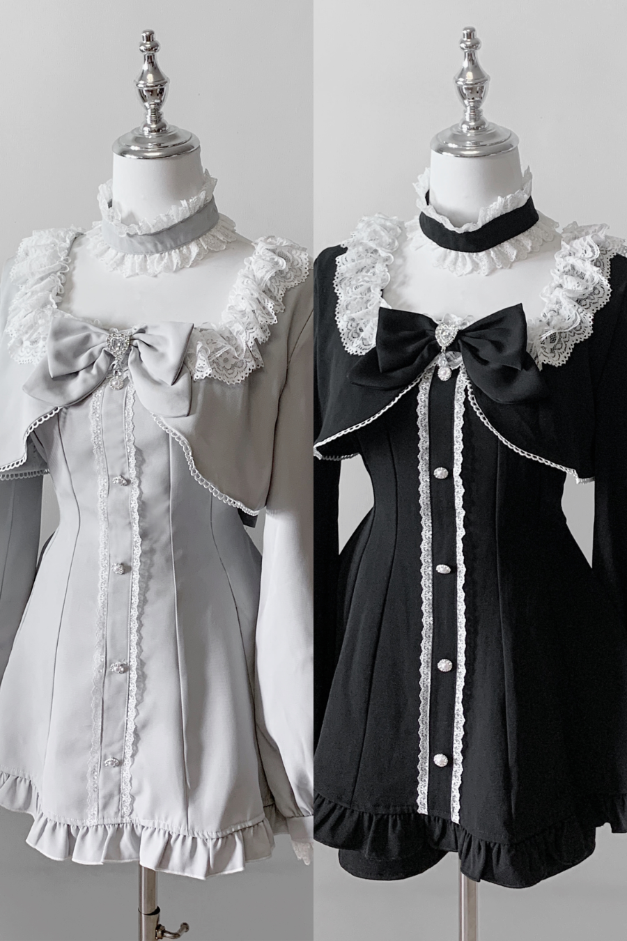 地雷フレアフェイクツーピースワンピース