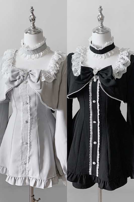 地雷フレアフェイクツーピースワンピース