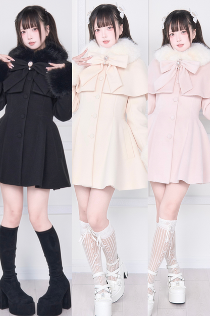 Big Ribbon Flared Coat