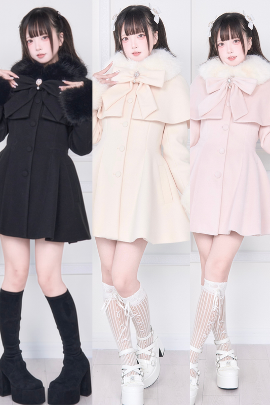 Big Ribbon Flared Coat