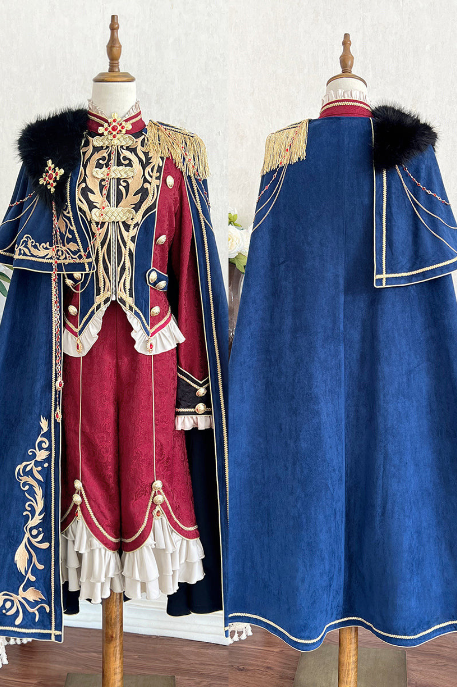 Royal Glory Medieval Court Prince Cape Suit