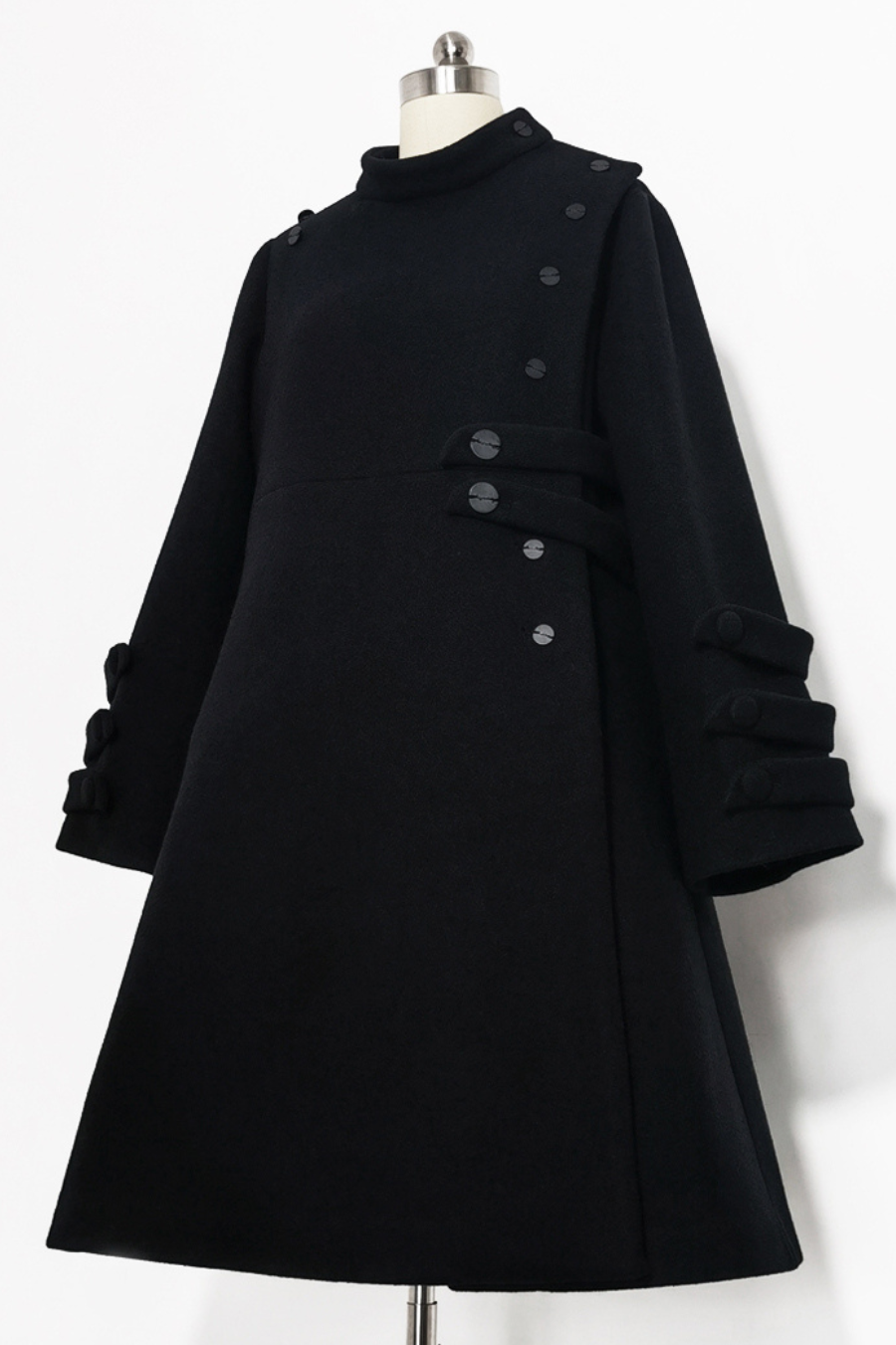 深色黑色中间Shaco墙外衣 +皮带[预订产品]