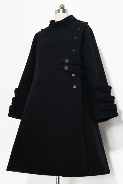 深色黑色中间Shaco墙外衣 +皮带[预订产品]