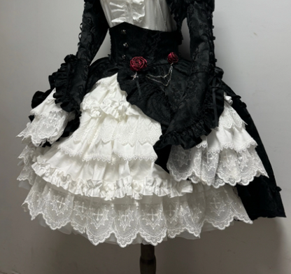 【12月26日予約締切】ブラッドムーンローズラッフルシャツ＋ゴージャスコルセットスカート＋ボレロジャケット＋ヘアバンド