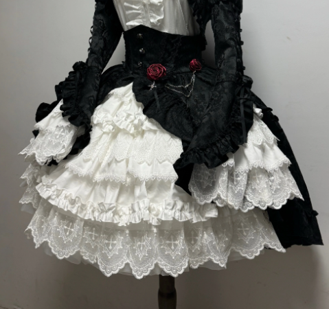 【12月26日予約締切】ブラッドムーンローズラッフルシャツ＋ゴージャスコルセットスカート＋ボレロジャケット＋ヘアバンド