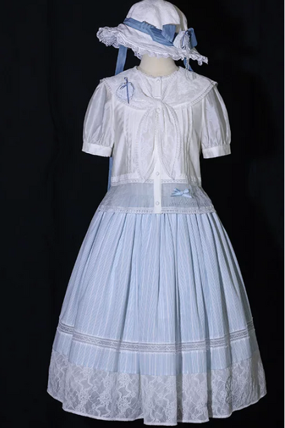 Blue Marine Fairy Lace Lolita Dress + Top + Skirt