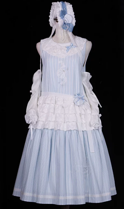 Blue Marine Fairy Lace Lolita Dress + Top + Skirt
