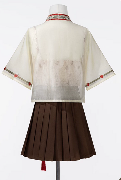 Little Apple New Chinese Style Suspender Skirt and Top Set-Up
