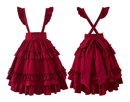 Cat Cocoon Long Cake Skirt