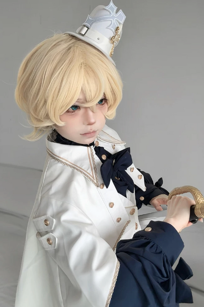 [Pre-order Deadline: September 13] Dark Blue/White Gothic Prince Mini Hat + Back Bow
