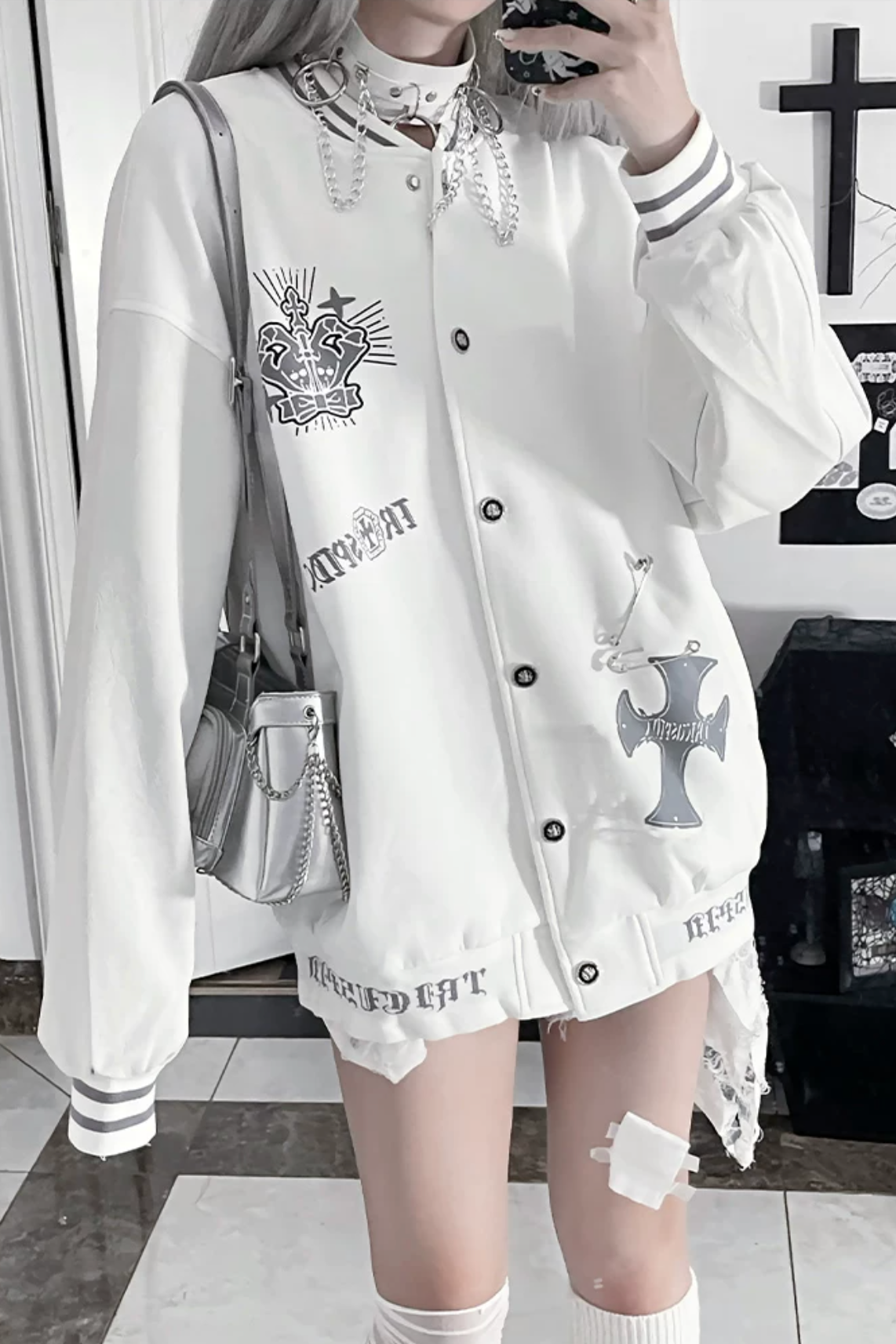 American Retro Embroidered Baseball Jacket