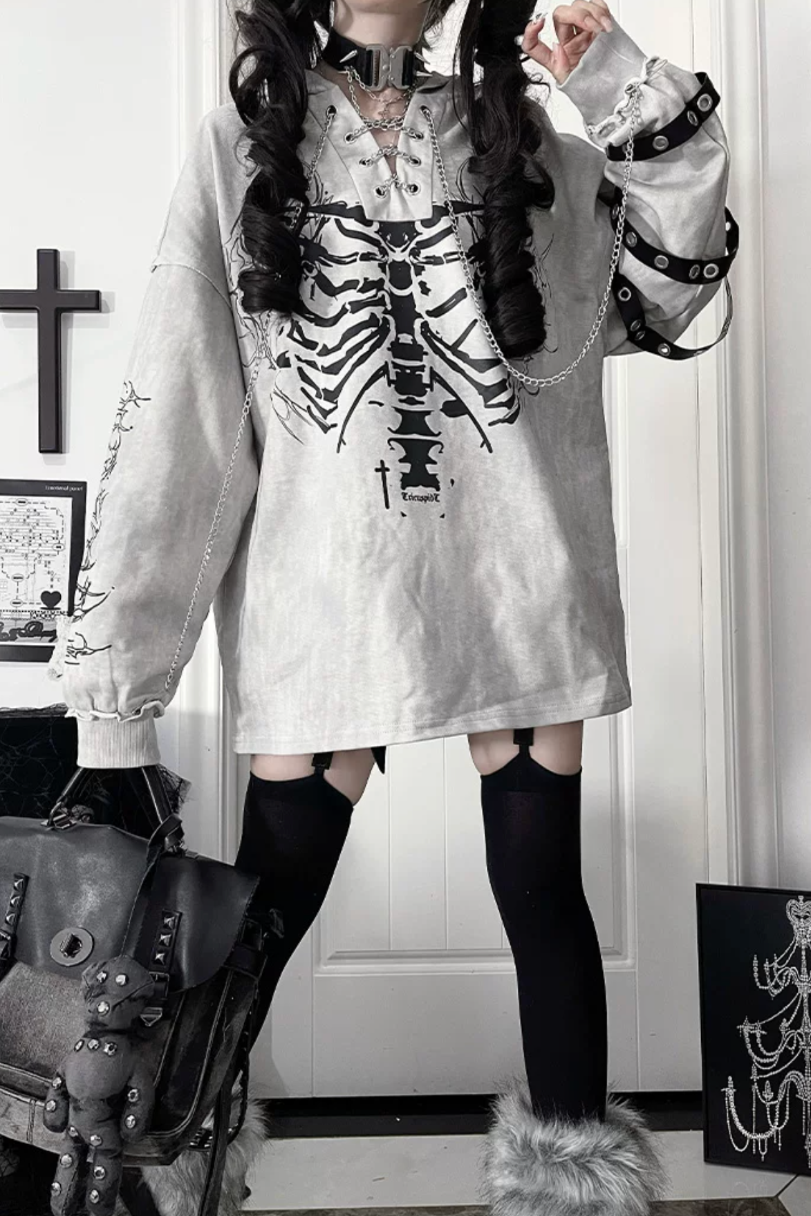 Bone Rib Tie-Dye Hoodie