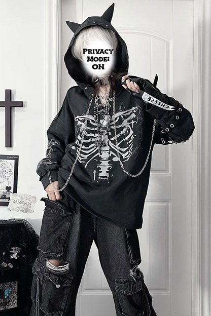 Bone Rib Tie-Dye Hoodie