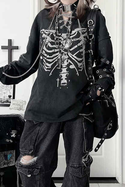 Bone Rib Tie-Dye Hoodie