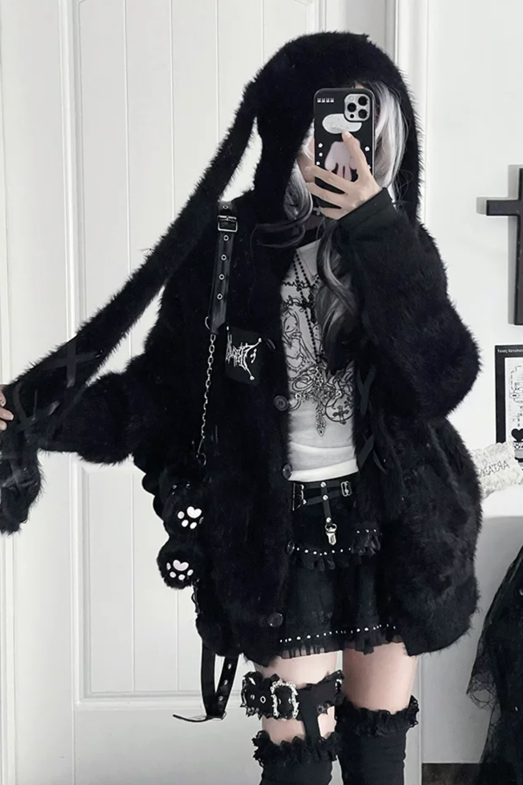 Long Rabbit Ear Design Jacket