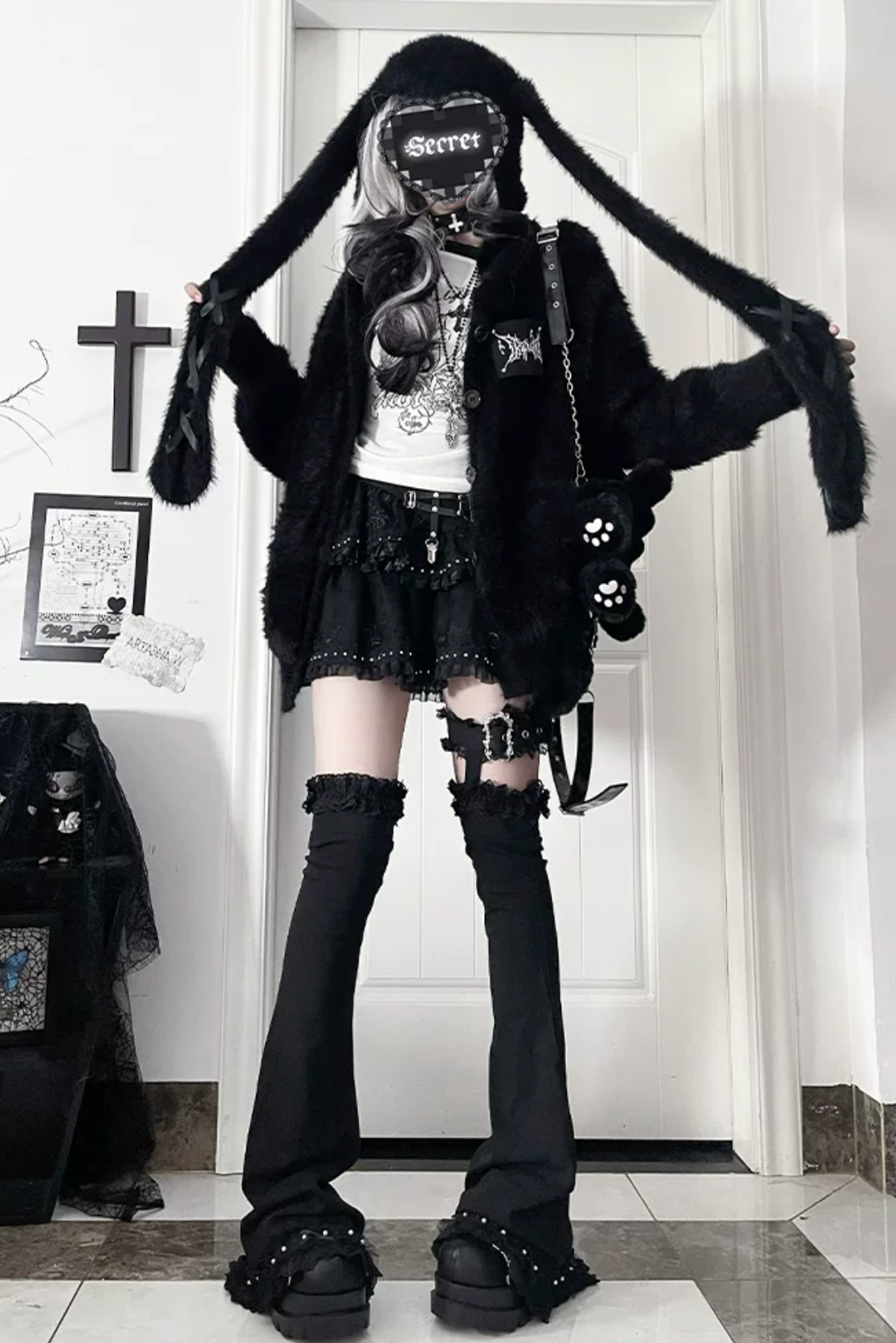 Long Rabbit Ear Design Jacket